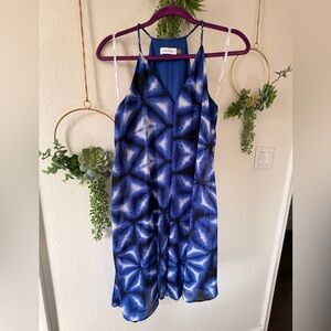 Calvin Klein Vivid Blue Patterned Dress